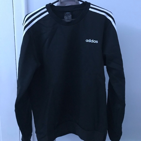 Black Adidas striped sweater - Picture 1 of 2